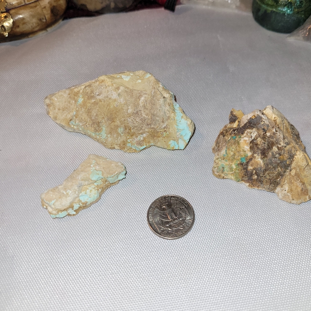 Non-stabilized Raw Deep Blue Royston Turquoise Chunks in Matrix from Nevada